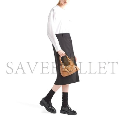 PRADA MOON PADDED NAPPA-LEATHER MINI BAG 1BA381 (22.5*16*7.5cm) PRADA MOON PADDED NAPPA-LEATHER MINI BAG 1BA381 (22.5*16*7.5cm)